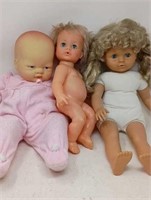 Trio of Vintage Dolls