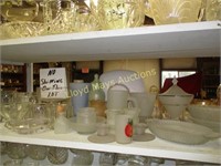 Contents of Shelf - Glass & Satin Glass