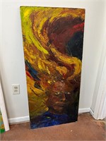 Large canvas painting -both sides are painted