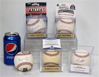 5 Signed Baseballs Most with COAs