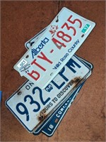 Alberta and Ontario License plates