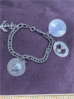 Sterling silver charm bracelet