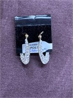 Sterling silver earrings with clear stones