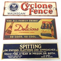 Lot of 3,Reproduction Tin Signs