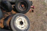 4 Tires w/Cultivator Spindles & 2 Extra