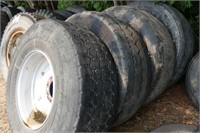4 - 425/65R22.5 Tires (Only one Rim)