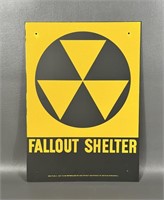 Original 1960's Fallout Shelter Sign *NOS
