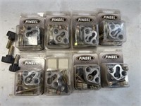 Wheel chock mounting kits