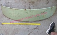 old 1953-54 chevy car visor (53in wide)green metal