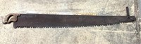 Vintage 66 inch wide two-man saw