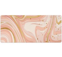 (new)Large Mouse Pads, Peach Marble Gold Glitter