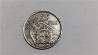 1957 Spain 25 Pesetas