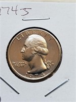 1974-S Clad Proof Washington Quarter