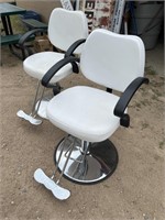 2 adjustable salon chairs