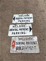 3 vintage wood Hillside dental parking