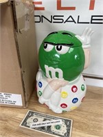 M&M candy advertising Cookie jar with box