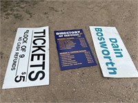 3 wood advertising signs largest measures