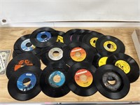 Assorted vintage 45 rpm records, Quite Riot Billy
