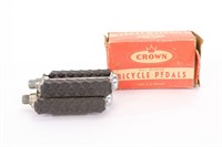Vintage CROWN Bicycle Pedals NOS w/ Box
