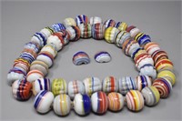 Large Glass Marble Beads Colorful Striped