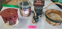 Christmas Decor, Lighted Primitive House, Candle