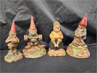 4 Tom Clark Gnomes: Fielding, Bubba (artist