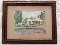 Monticello Thomas Jefferson home framed (wave)