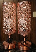 2pc Yarra-Decor Crystal Bedside Lamps