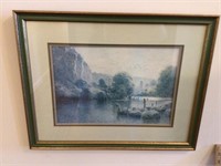Paul Sawyier framed print “The Wall at Dix River”
