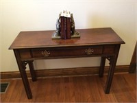Lane Hall table with Book ends and books - 39 in