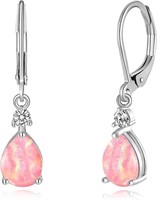 14k Gold-pl. 2.62ct Pink Opal & Topaz Earrings