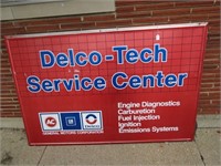 Delco tech service metal sign.  General motors.