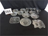 Assortment of Pressed & Etched Glass