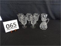 Fostoria Goblets & Cruet w/ Stopper