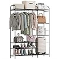 Wisdom Star Garment Rack with Shelves for Hanging