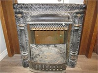 CAST IRON AND COPPER FIREPLACE INSERT