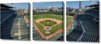 3 Piece Baseball Field Canvas (28.5Wx12.8H)