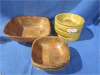 wooden bowls .