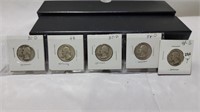 5 silver quarters