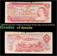 1969-1975 Canada 2 Dollars Banknote P# 86a, Sig. L