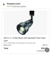 $157.32 Case of 4 Black LED Track Head Light AZ2