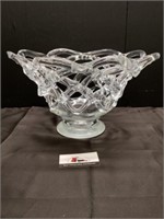 Clear glass lattice bowl