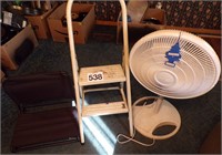 Fan and Step Ladder and Hunting Stool