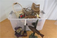 Fish Decor, Primitive Candle Holder & Tote Full