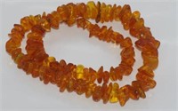 Short amber nugget necklace