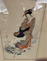 Hokuba Teisai Original Oil on Silk