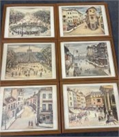 Street Scenes Series of 6 Prints