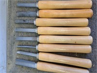 Set of 8 lathe chisels
