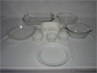 Pyrex Clear and Opal White Assortment