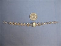 .800 Silver Vtg. Opal Bracelet Hallmarked